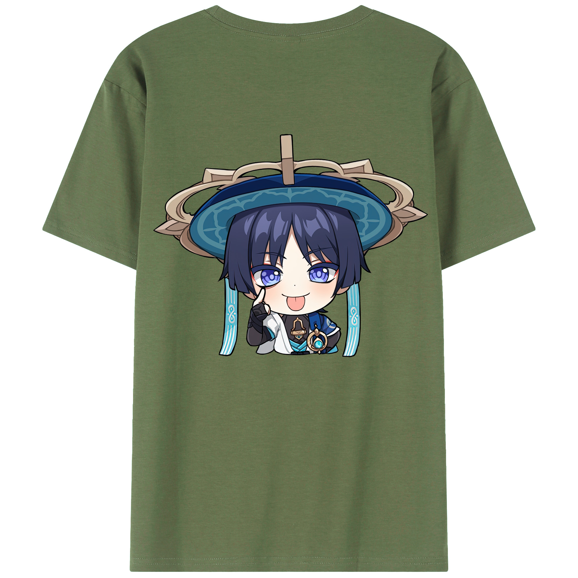げんし神 さんペい genshin Sanpei 綿100％ メンズ半袖Tシャツ（バックプリント） 通気性